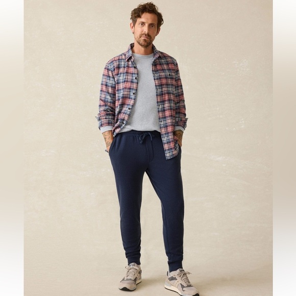 Faherty Sweater Joggers Heathered Black Twill Size XXL sweat pants - Picture 3 of 16